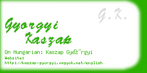 gyorgyi kaszap business card